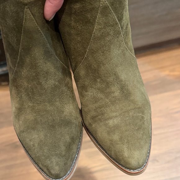 Lolacruz Suede Elegant Olive Green Ankle Booties 40 - Picture 9 of 10